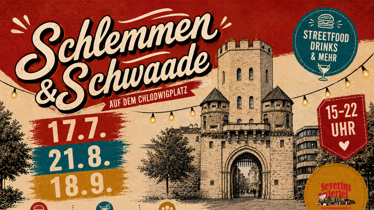 Schlemmen & Schwaade - Der Feierabendmarkt auf dem Chlodwigplatz