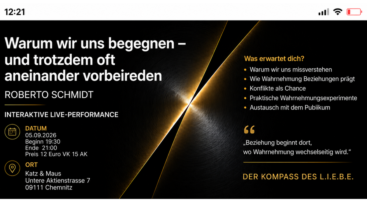 12:21 - Waum wir uns begegnen und trotzdem oft aneinander vorbeireden