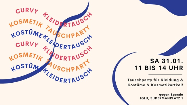 Tauschparty für Kleidung, Kostüme & Kosmetik