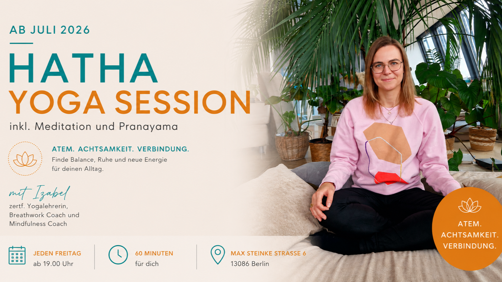 Yoga Session inkl. Meditation & Pranayama in Pankow