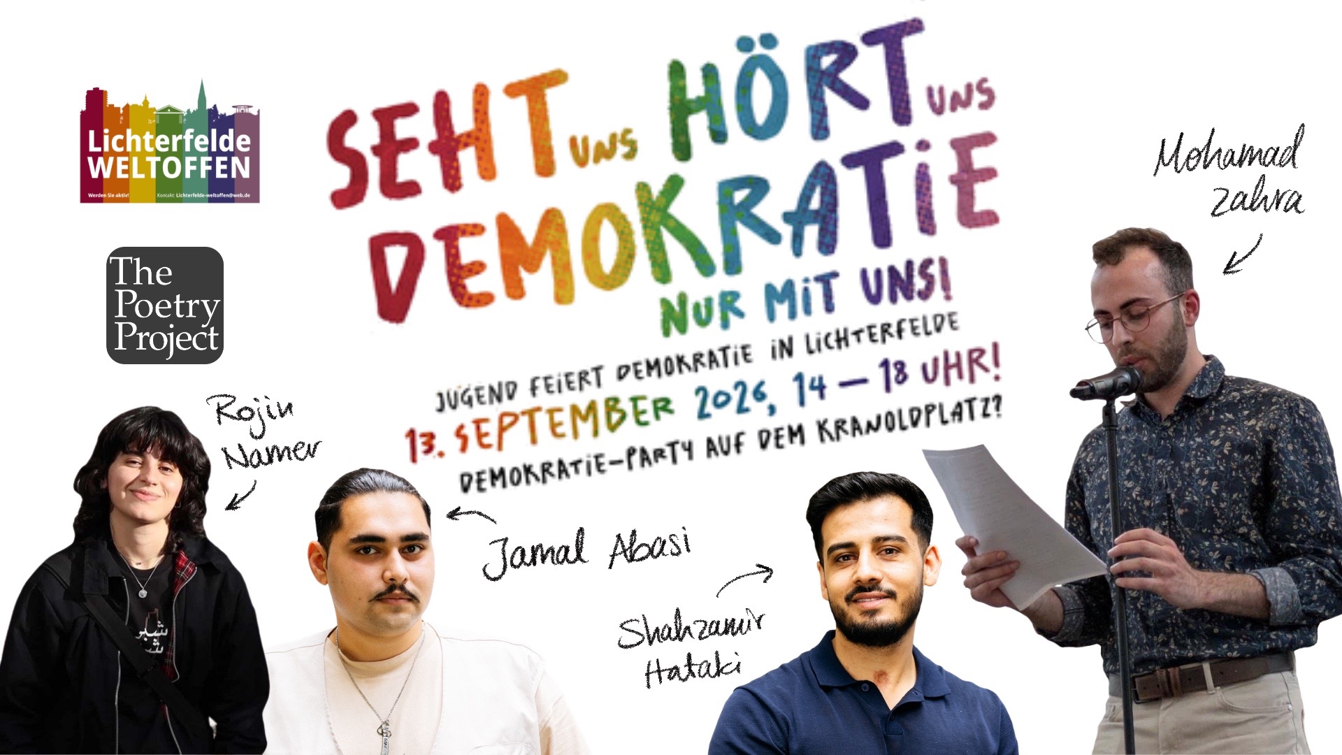 Demokratieparty mit The Poetry Project e.V.