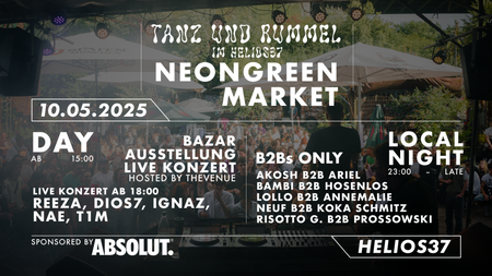 Neongreen Market: Tanz und Rummel im Helios37