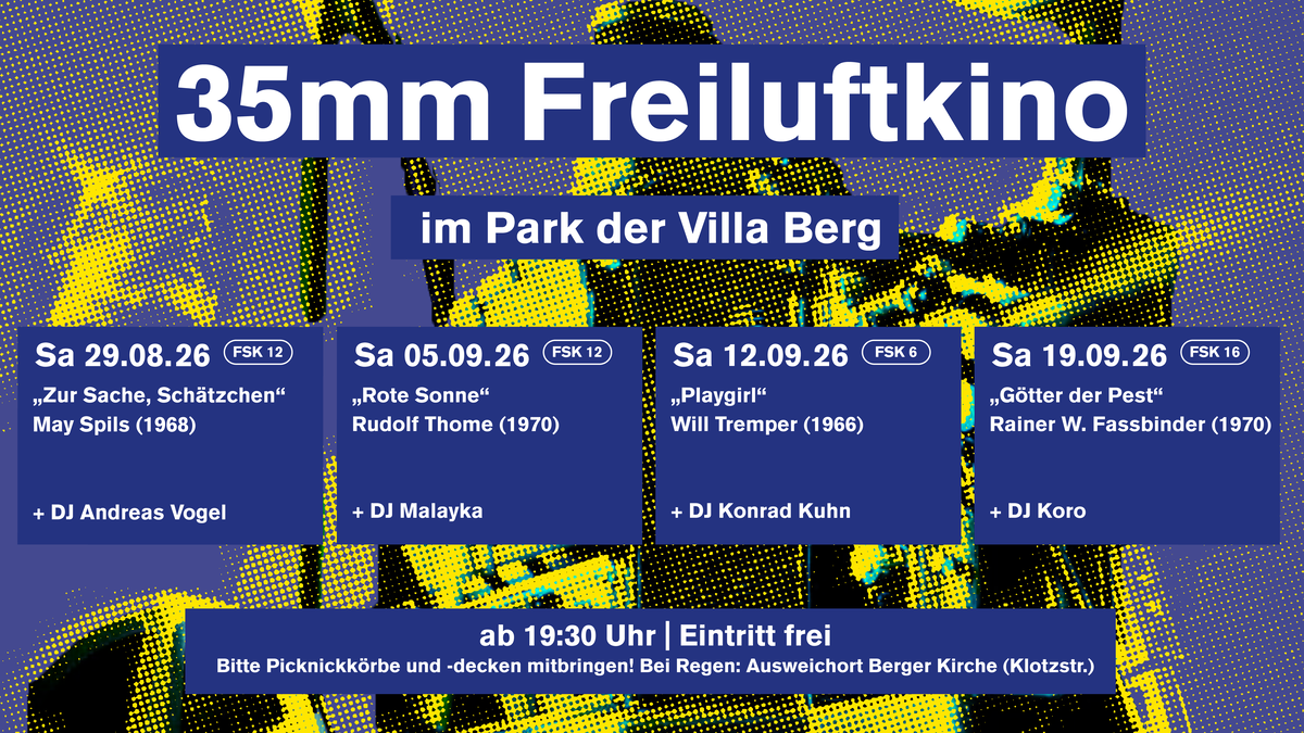 Titelbild der Veranstaltung 📽️𝟑𝟓𝐦𝐦 𝐅𝐫𝐞𝐢𝐥𝐮𝐟𝐭𝐤𝐢𝐧𝐨 𝐢𝐦 𝐏𝐚𝐫𝐤 𝐝𝐞𝐫 𝐕𝐢𝐥𝐥𝐚 𝐁𝐞𝐫𝐠