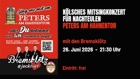 MitSingKunzät vür Naaksüüle, kostenloses Mitsingkonzert mit Bremsklötz