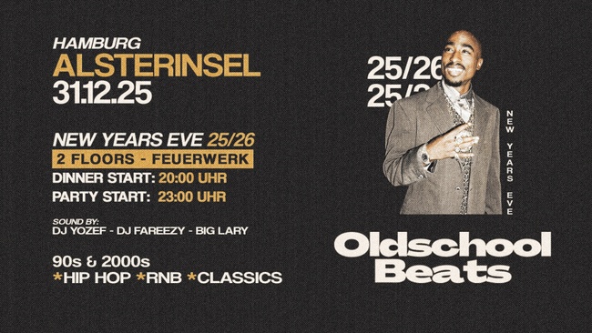 Oldschool Beats Dinner & Party New Years Edition @ Alsterinsel Hamburg