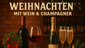 Weihnachten mit Wein und Champagner