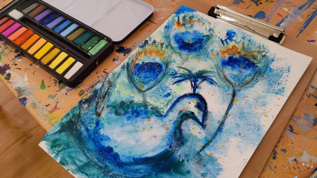 Entkorkte Kunst : Aquarell und Wein in Berlin