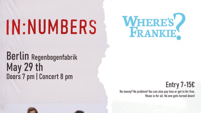 Konzert von Where’s Frankie? und in:numbers