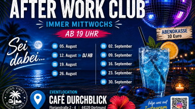 AfterWorkClub  mit House, Pop und Rock!