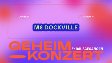 Geheimkonzert Hamburg |  MS DOCKVILLE EDITION 🪩✨ by Rausgegangen