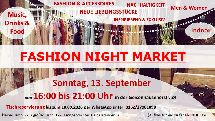 Titelbild der Veranstaltung Fashion Night Market