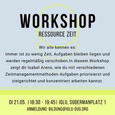 Workshop "Ressource Zeit"