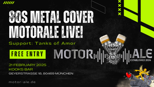 80s Metal Cover mit MotorAle & Tanks of Amor als Support