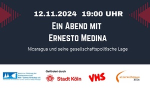 Ein Abend mit Ernesto Medina - Nicaragua und die gesellschaftspolitische Lage