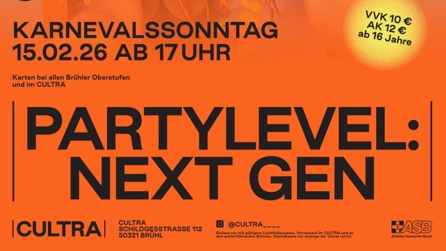 JECK – Karnevalsparty im CULTRA für alle ab 16 Jahren