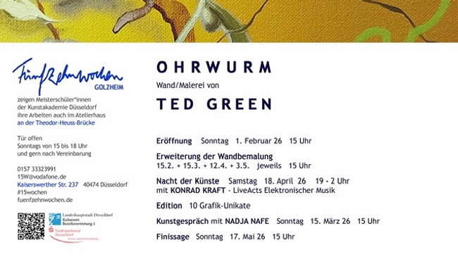 OHRWURM - Ausstellung von Ted Green in Fünfzehnwochen Golzheim