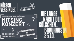 Mitsingkonzert - Constantin Gold X Moritz Köpping | Die Lange Nacht der Kölschen Brauhäuser