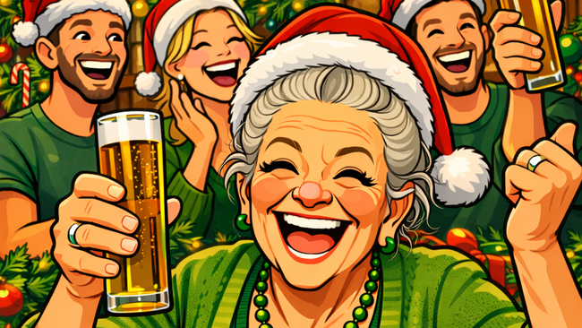 Wir trinken ins Fest