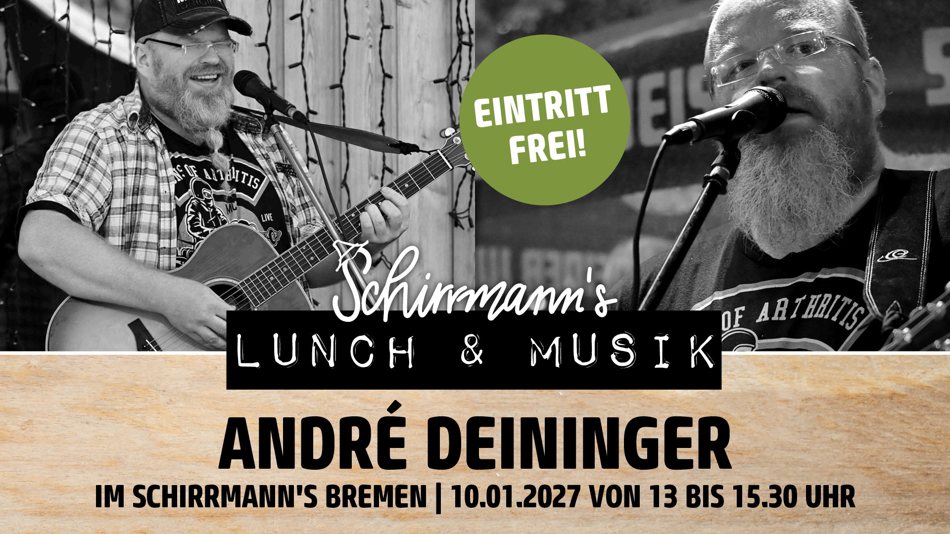 Schirrmann´s Luch & Musik mit ANDRÉ DEININGER