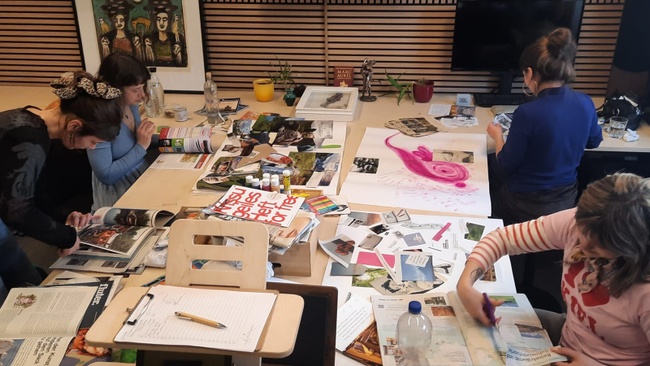 Visionbord-Collage und Zukunftstexte: Workshopreihe Kreativität und Resilienz