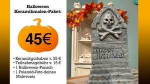 Halloween Keramikmalen im Eigenlob