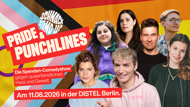 Pride & Punchlines - Die Spenden-Comedyshow gegen queerfeindlichen Hass und Gewalt.