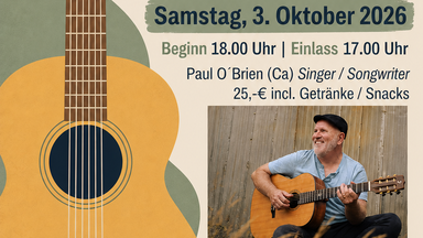 Wohnzimmerkonzert mit Paul O'Brien