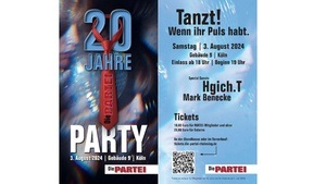 20 Jahre Die PARTEI. Konzert und Party mit HGich.T, Hans Solo & Lord Fader, Thury Tonarm u.v.m.