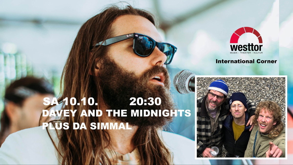 Titelbild der Veranstaltung DAVEY ALLEN AND THE MIDNIGHTS PLUS DA SIMMAL
