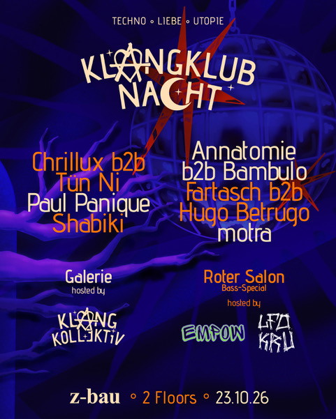 Klangklubnacht w/ KlangKollektiv & Shabiki + Bass-Special