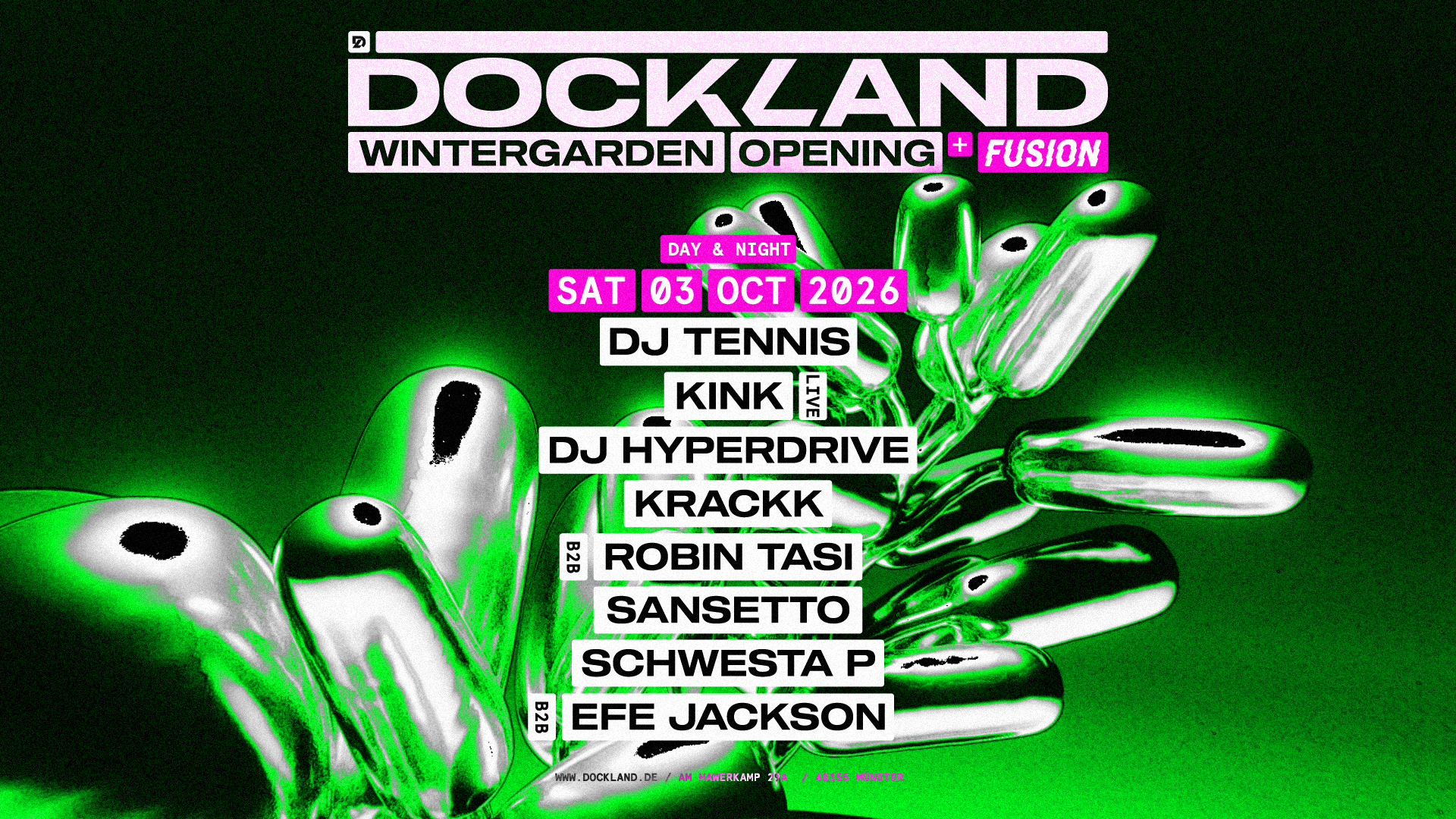 Dockland Wintergarden Opening w/ DJ Tennis, KiNK live, DJ Hyperdrive, a.m.