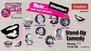 BESTE Comedy klimatisiert! Stand up in der BESTE Bar im Wedding direkt am Leopoldplatz 19:30 Uhr
