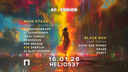 Ascension w/ DJ Sonnenbrand, DJ Sodbrennen, Jenni Zimnol (Trance), Rikso & more at Helios37