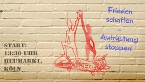 Antikriegstagsdemo: Frieden schaffen – Aufrüstung stoppen! Gemeinsam für internationale Solidarität und Einhaltung des Völkerrechts
