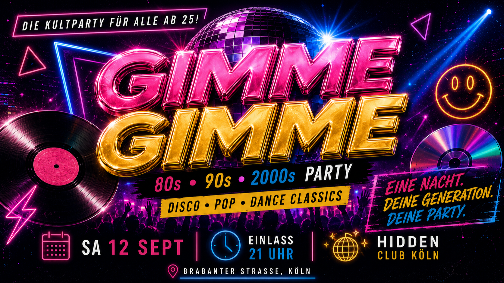 Gimme Gimme 80s & 90s Party Cologne