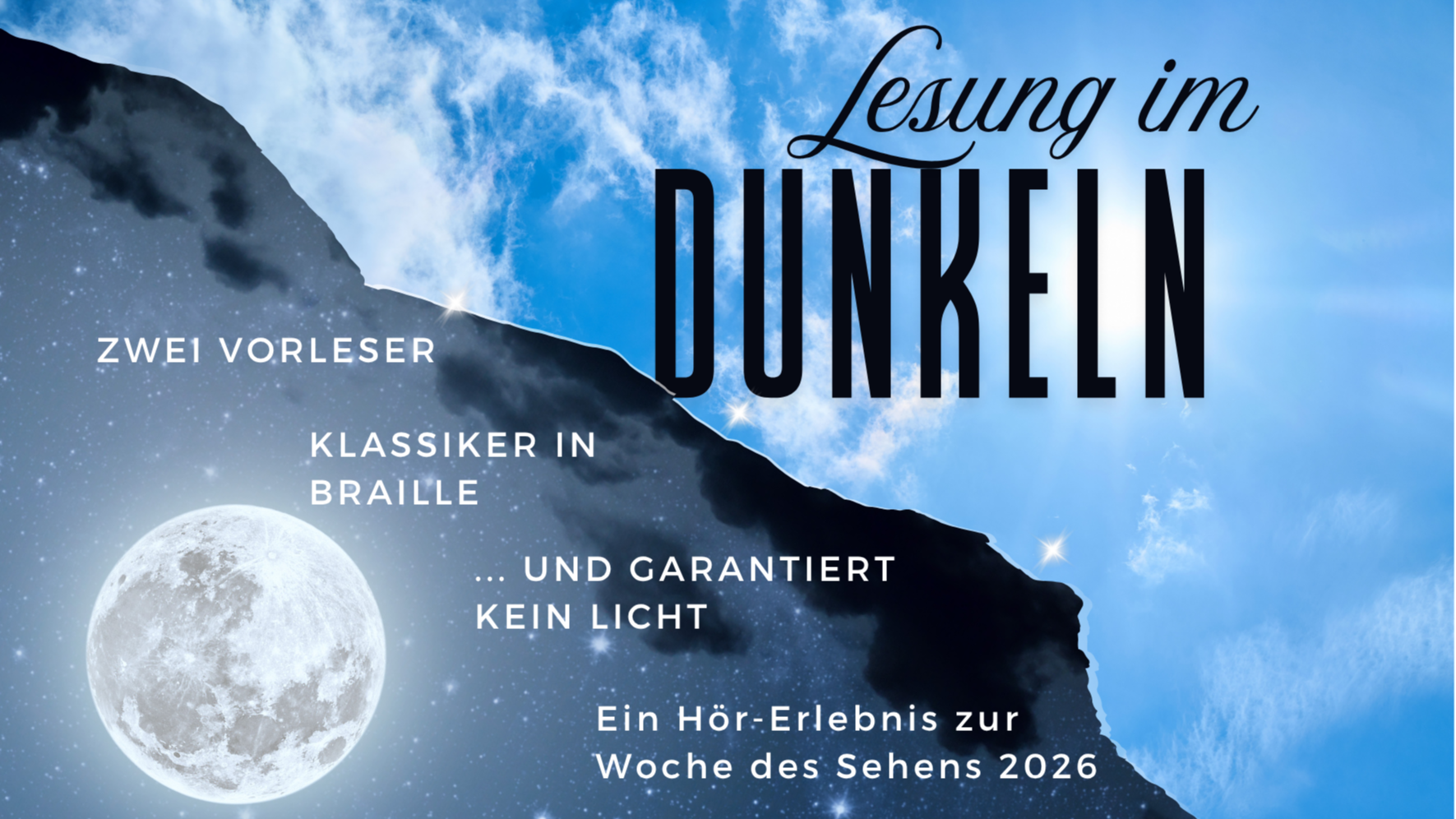 Licht aus, Literatur an: Diese Lesung findet komplett im Dunkeln statt