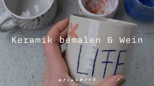 Keramik bemalen & Wein