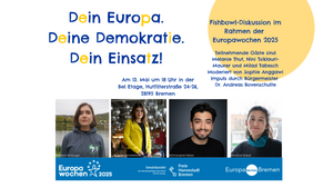 Dein Europa. Deine Demokratie. Dein Einsatz: Rede mit über Engagement, Mut und Aufbruch.