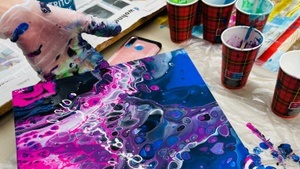Workshop Acryl Pouring Techniken – STARTER II mit  Metallic-Gold