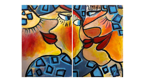 Canvas Duet: Diptych Painting Experience For Two