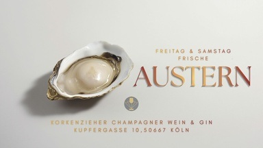 Frische Fines de Claire No. 2 Austern in Köln | Jeden Freitag & Samstag | Korkenzieher Wein, Champagner & Gin Bar