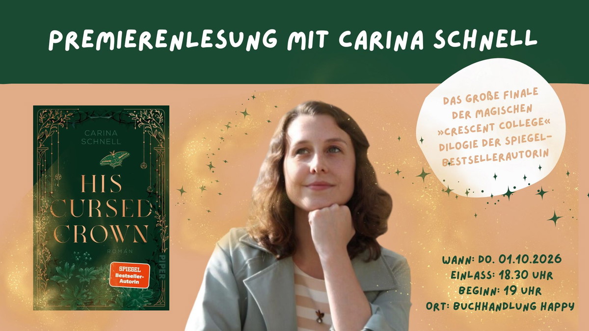 Titelbild der Veranstaltung *** Premierenlesung mit Carina Schnell ***