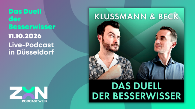 Das Duell der Besserwisser - Live-Podcast - ZOON PODCAST WEEK