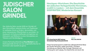 Henriques-Hinrichsen: Die Geschichte der jüdischen Verlegerfamilie Hinrichsen, erzählt in Liedern - mit dem Ensemble Sospiratem aus Leipzig