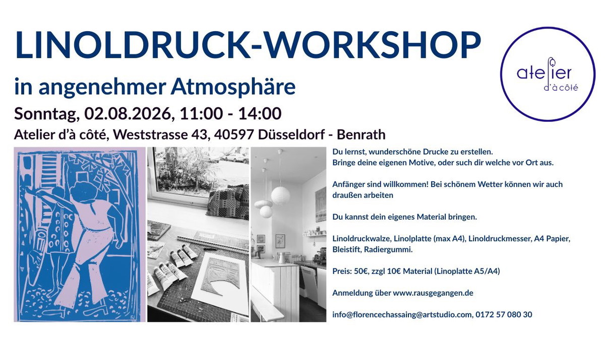 Linoldruckworkshop in Benrath
