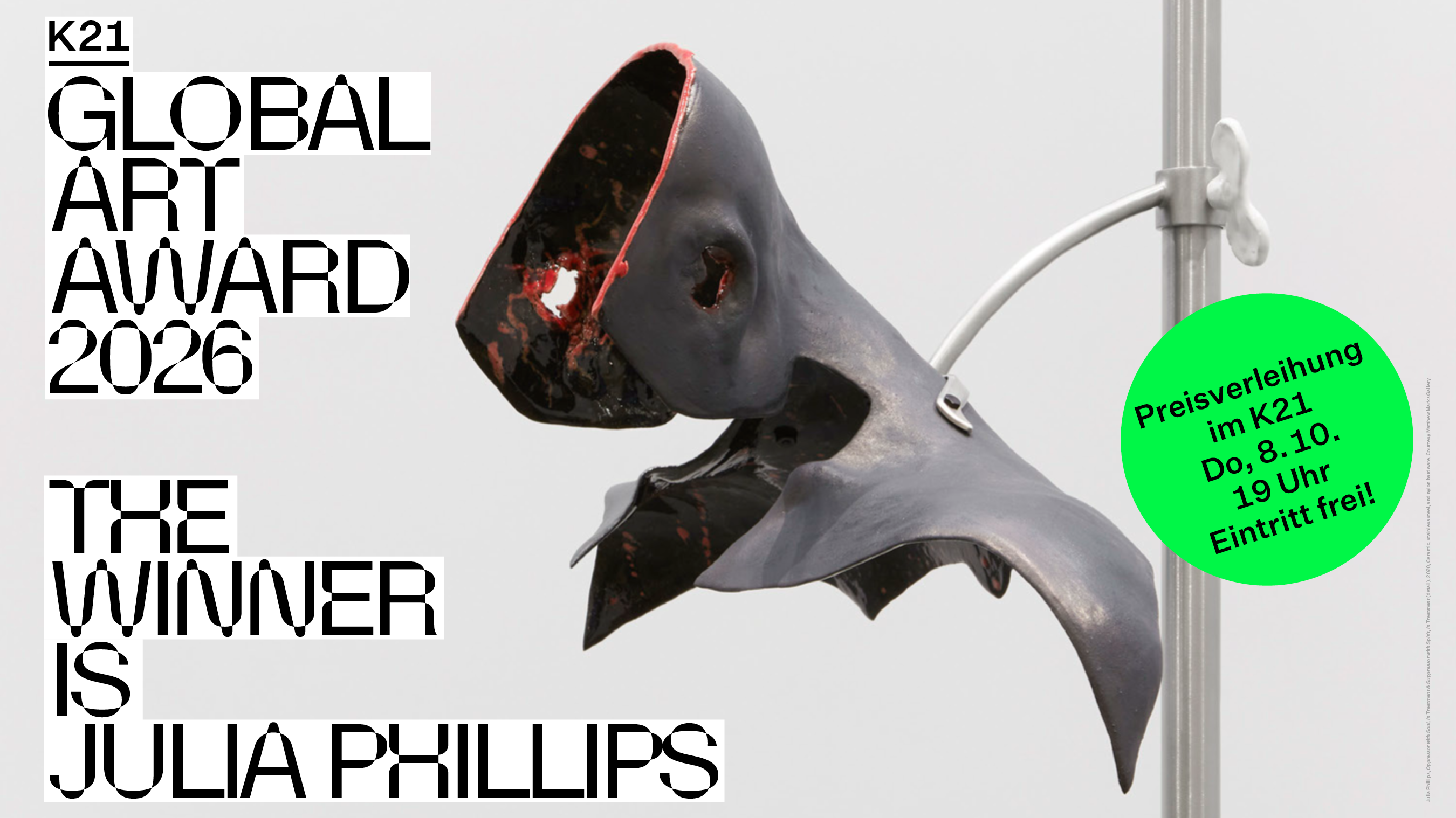 Preisverleihung: K21 Global Art Award und Artist Talk mit Preisträgerin Julia Phillips