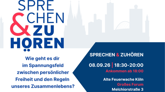 "Wie geht es dir im Spannungsfeld zwischen persönlicher Freiheit und den Regeln unseres Zusammenlebens?" Sprechen und Zuhören
