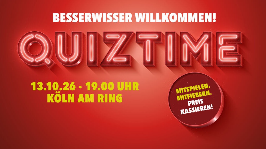 Titelbild der Veranstaltung Quiz bei HANS IM GLÜCK Köln am Ring
