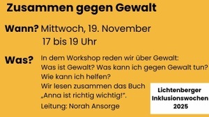 Workshop "Zusammen gegen Gewalt"