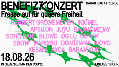 Fresse auf für queere Freiheit - Benefizkonzert in Gedenken an den CSD '26
